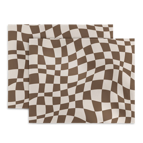 Little Dean Wavy brown checker Placemat