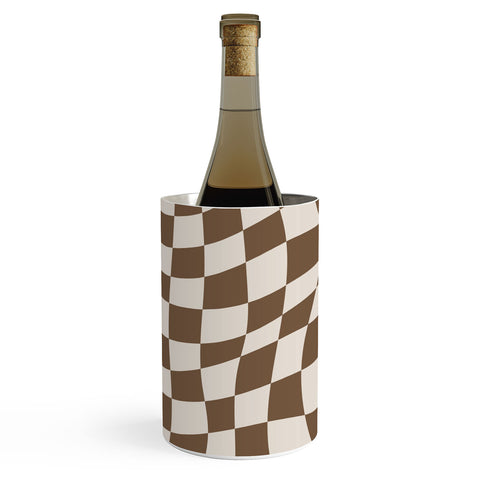 Little Dean Wavy brown checker Wine Chiller