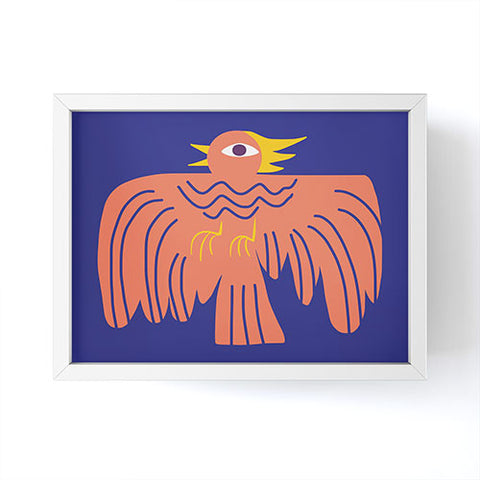 Little Dean Whimsical phoenix Framed Mini Art Print