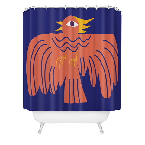 Little Dean Whimsical phoenix Shower Curtain
