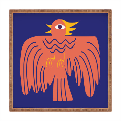 Little Dean Whimsical phoenix Square Tray