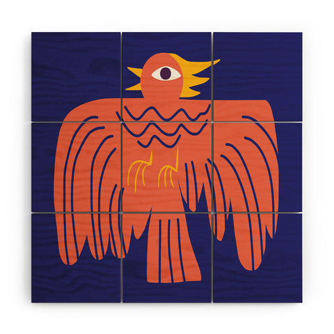 Little Dean Whimsical phoenix Wood Wall Mural