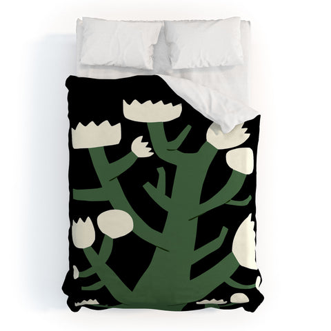Little Dean White blossom spring Duvet Cover