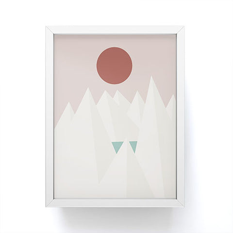 Little Dean White peak Framed Mini Art Print