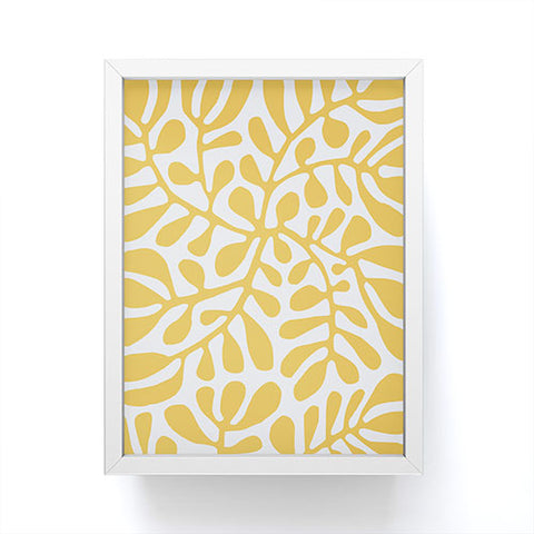 Little Dean Yellow crawler pattern Framed Mini Art Print