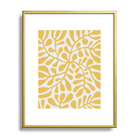 Little Dean Yellow crawler pattern Metal Framed Art Print