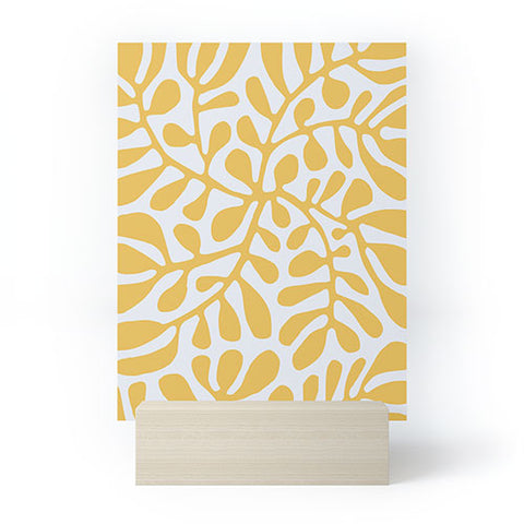 Little Dean Yellow crawler pattern Mini Art Print