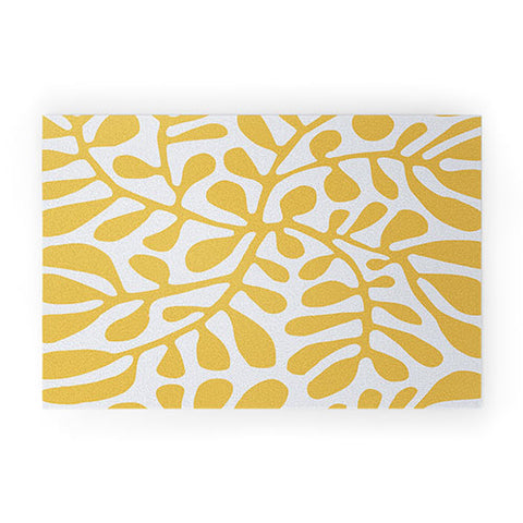 Little Dean Yellow crawler pattern Welcome Mat