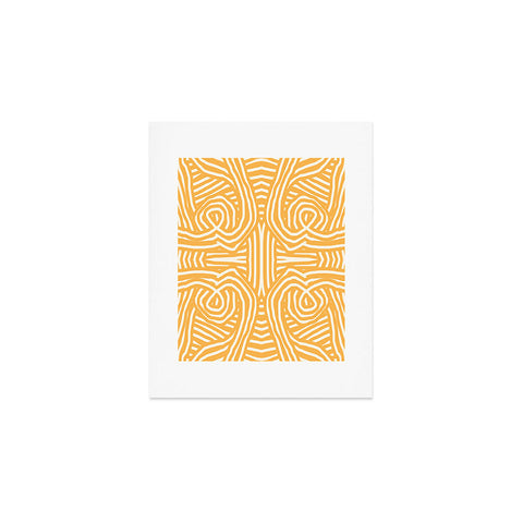 Little Dean Yellow mustard boho stripe Art Print