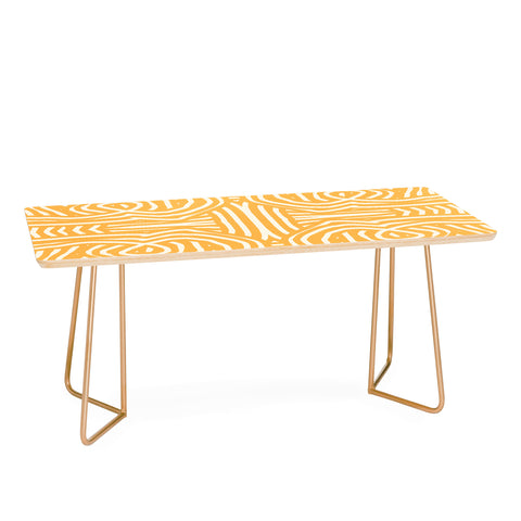 Little Dean Yellow mustard boho stripe Coffee Table