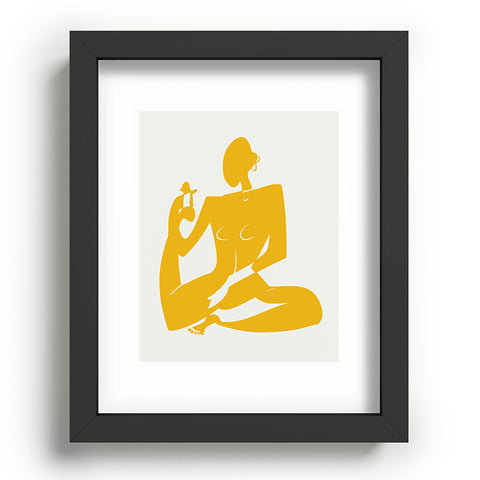 Little Dean Yoga nude in yellow Recessed Framing Rectangle