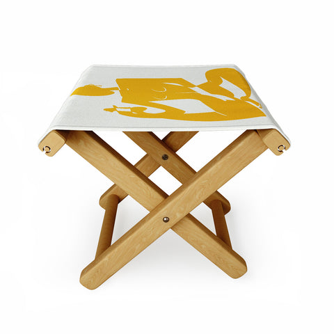 Little Dean Yoga nude in yellow Folding Stool