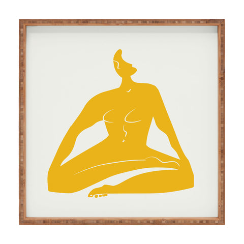 Little Dean Zen nude in yellow Square Tray