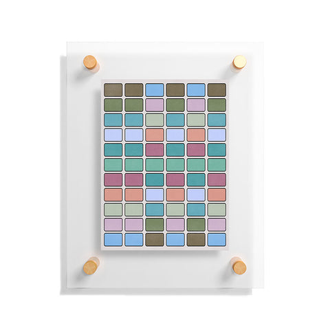 Lola Terracota 80s arcade motherboard pattern Floating Acrylic Print