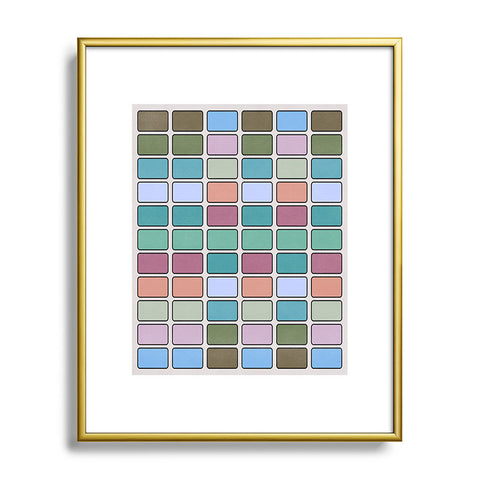 Lola Terracota 80s arcade motherboard pattern Metal Framed Art Print