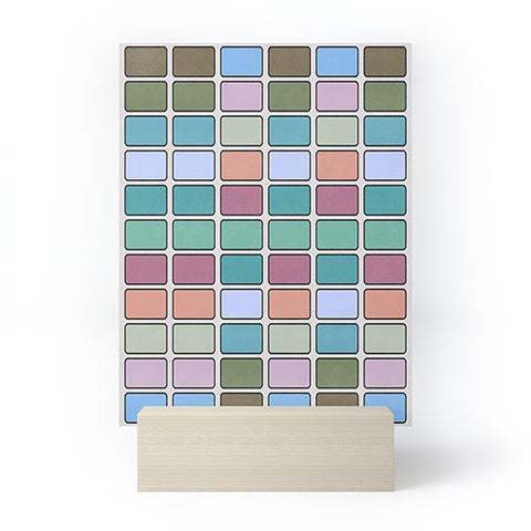 Lola Terracota 80s arcade motherboard pattern Mini Art Print