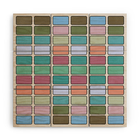 Lola Terracota 80s arcade motherboard pattern Wood Wall Mural