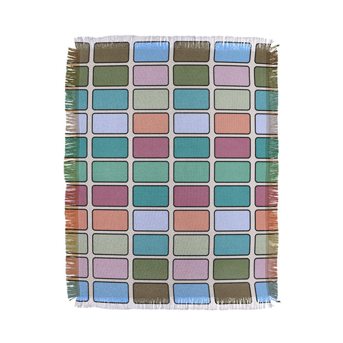 Lola Terracota 80s arcade motherboard pattern Throw Blanket