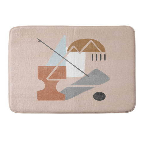 Lola Terracota Abstract 124 Memory Foam Bath Mat