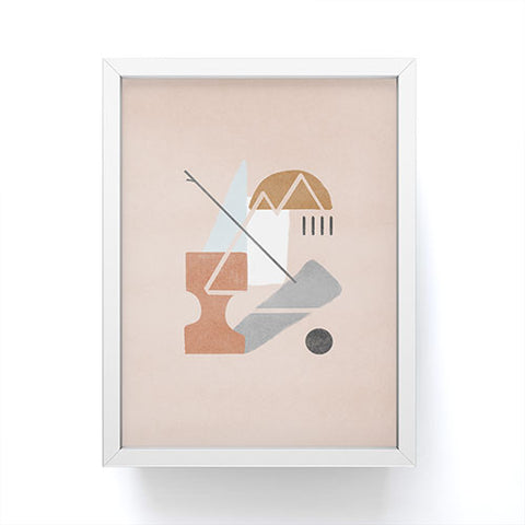 Lola Terracota Abstract 124 Framed Mini Art Print