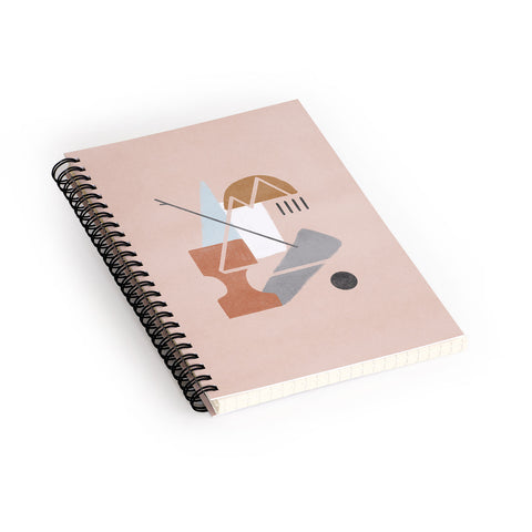 Lola Terracota Abstract 124 Spiral Notebook