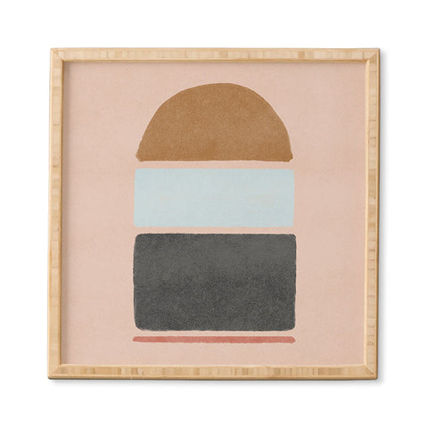 Lola Terracota Abstract interaction 123 Framed Wall Art