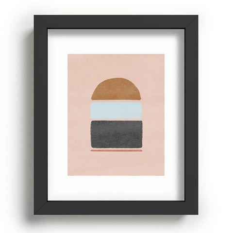 Lola Terracota Abstract interaction 123 Recessed Framing Rectangle
