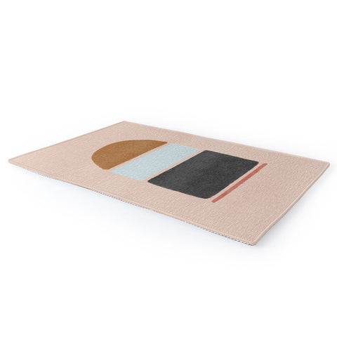 Lola Terracota Abstract interaction 123 Area Rug