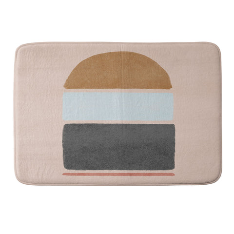 Lola Terracota Abstract interaction 123 Memory Foam Bath Mat