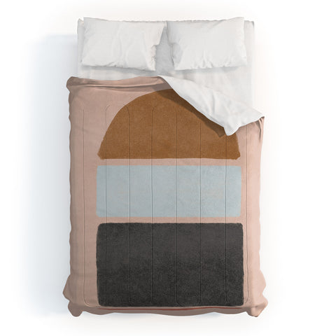 Lola Terracota Abstract interaction 123 Comforter