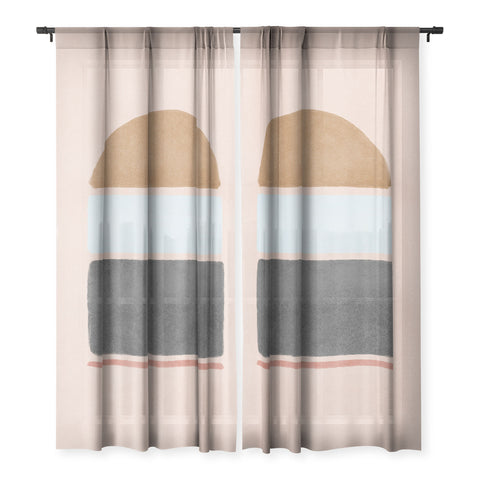 Lola Terracota Abstract interaction 123 Sheer Non Repeat