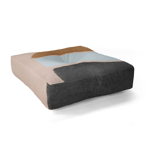 Lola Terracota Abstract interaction 123 Floor Pillow Square