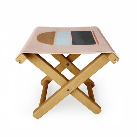 Lola Terracota Abstract interaction 123 Folding Stool