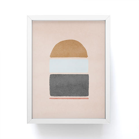 Lola Terracota Abstract interaction 123 Framed Mini Art Print