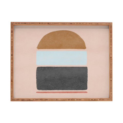 Lola Terracota Abstract interaction 123 Rectangular Tray