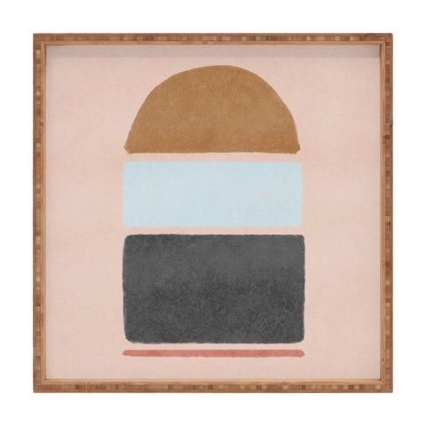 Lola Terracota Abstract interaction 123 Square Tray