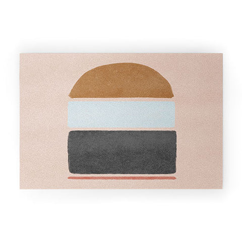 Lola Terracota Abstract interaction 123 Welcome Mat