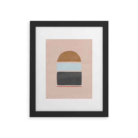 Lola Terracota Abstract interaction 123 Framed Art Print