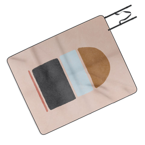 Lola Terracota Abstract interaction 123 Picnic Blanket