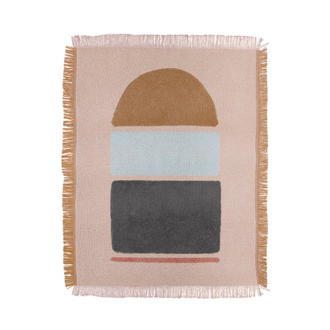Lola Terracota Abstract interaction 123 Throw Blanket