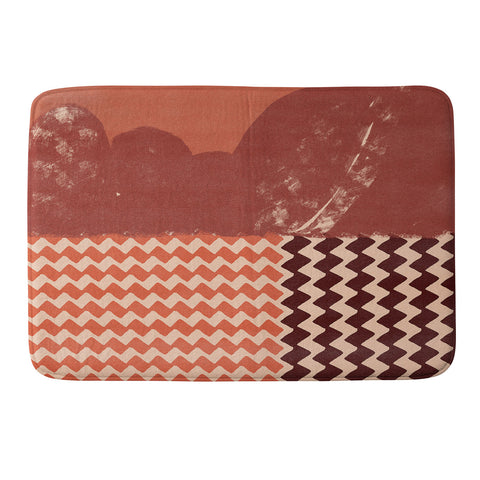 Lola Terracota Abstraction in terracotta Memory Foam Bath Mat