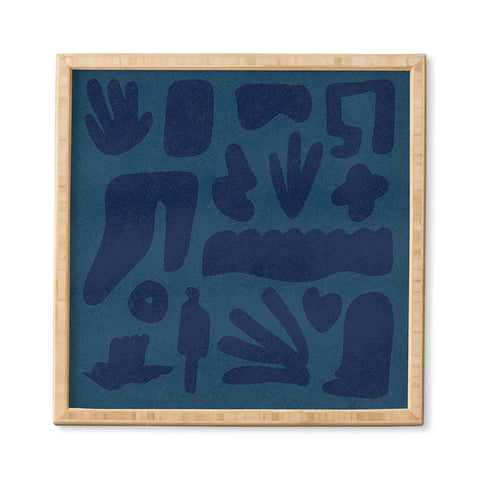 Lola Terracota Blue and powerful design Framed Wall Art