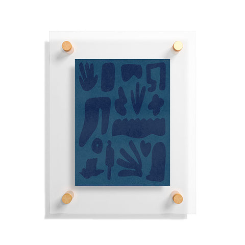 Lola Terracota Blue and powerful design Floating Acrylic Print