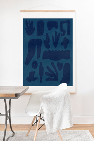 Lola Terracota Blue and powerful design Art Print And Hanger