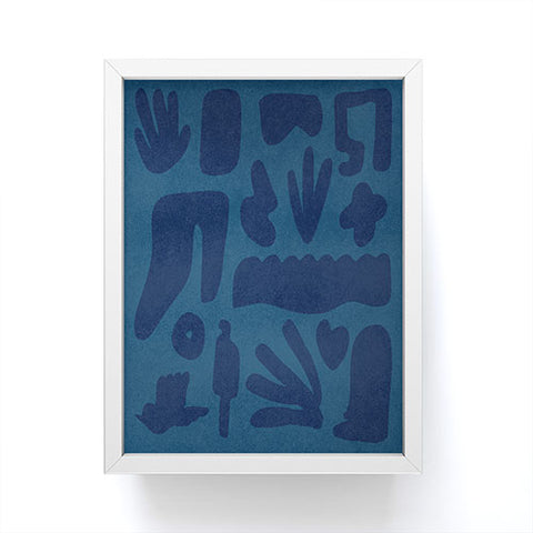 Lola Terracota Blue and powerful design Framed Mini Art Print