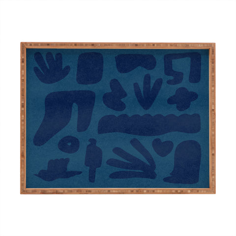 Lola Terracota Blue and powerful design Rectangular Tray