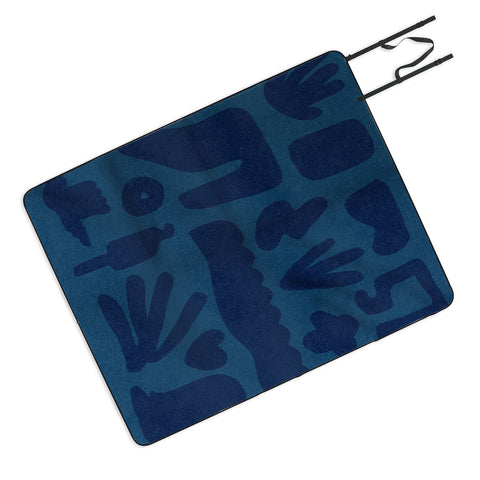 Lola Terracota Blue and powerful design Picnic Blanket