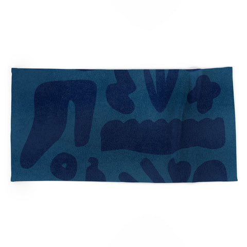 Lola Terracota Blue and powerful design Beach Towel