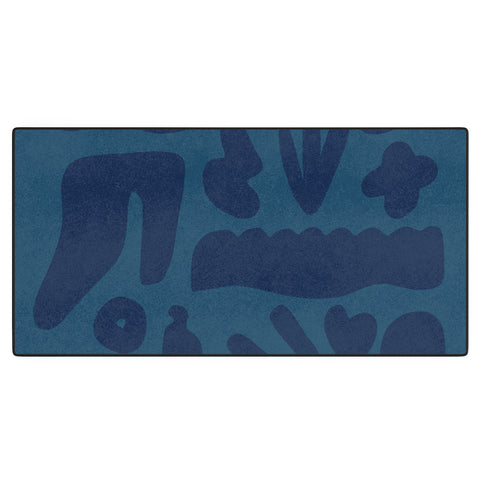 Lola Terracota Blue and powerful design Desk Mat