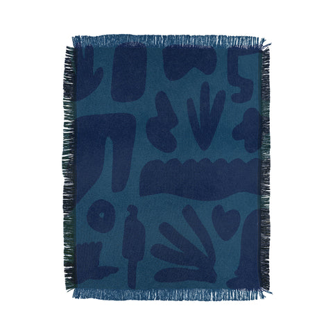 Lola Terracota Blue and powerful design Throw Blanket